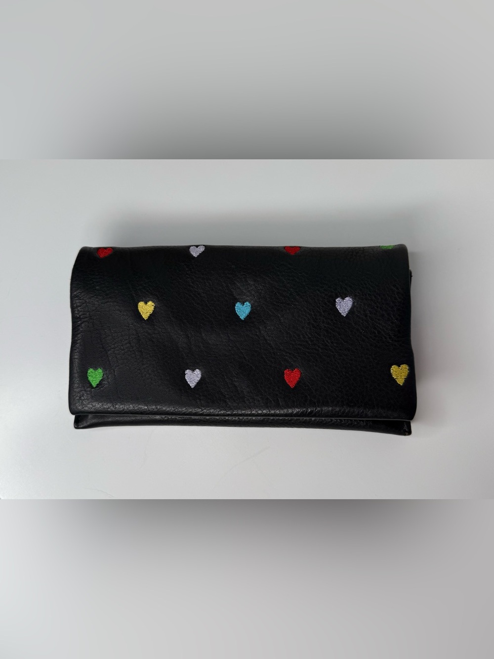 Latico Leather Wallet with Multicolor Heart Embroidery - Picture 2 of 5